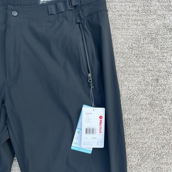 Marmot Portal Climbing Hiking Pants Men's 36 Midweight Softshell Black $125 MSRP - Picture 4 of 6